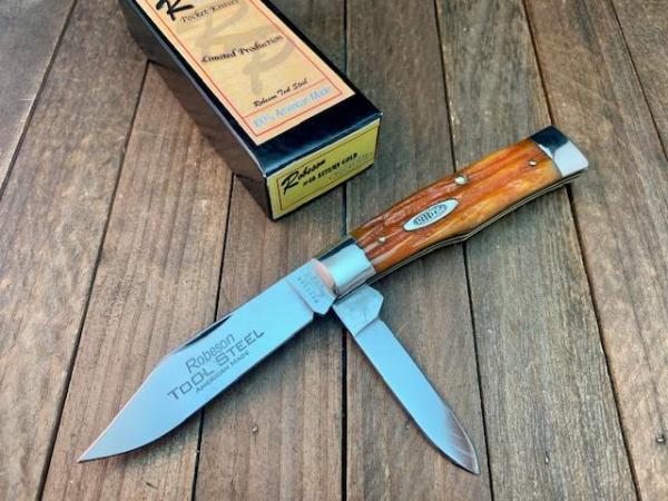 Robeson Pocketeze Gunstock Jack by Queen Autumn Gold Jigged Bone Robeson Pocketeze Gunstock Jack by Queen Autumn Gold Jigged Bone