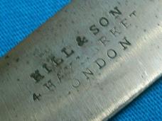 ANTIQUE VINTAGE HILL & SON 4 HAYMARKET LONDON SMALL FIXED BLADE POCKET PATCH KNIFE KNIVES SHEATH OLD