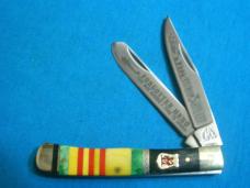 KISSING CRANE VIETNAM VETERAN TRAPPER POCKET KNIFE KNIVES MIB 719 KISSING CRANE VIETNAM VETERAN TRAPPER POCKET KNIFE KNIVES MIB 719