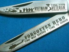 KISSING CRANE VIETNAM VETERAN TRAPPER POCKET KNIFE KNIVES MIB 719 KISSING CRANE VIETNAM VETERAN TRAPPER POCKET KNIFE KNIVES MIB 719