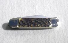RARE 8cm OLDER HUBERTUS GENUINE STAG GERMAN SPRINGER VG 10 LAMINATED SUMINAGASHI DAMACUS BLADE