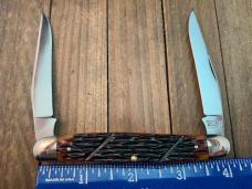 Robeson Pocketeze Muskrat Rootbeer Worm Groove Bone D2 Tool Steel Robeson Pocketeze Muskrat Rootbeer Worm Groove Bone D2 Tool Steel