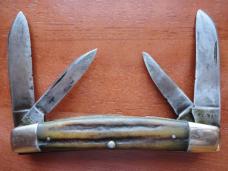 LARGE KABAR (UNION CUTLERY) STAG 4 BLADE CONGRESS