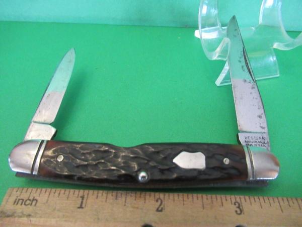 Western Boulder Colo. Brown Bone Serpentine Jack Pattern # 422 USED