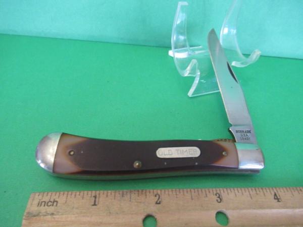 Schrade OLD Timer Rough Saw Cut Delrin Liner Lock EDC Pattern # 194OT