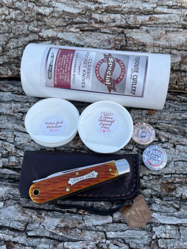 GEC TIDIOUTE 15221 SFA URBAN JACK GOLDEN JIGGED BONE 1 OF 31 1095 CARBON STEEL