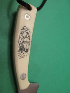 Schrade Scrimshaw Sharpe Finger Model 152 SC