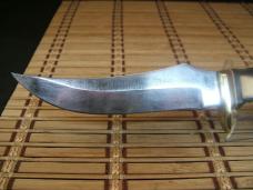 SCHRADE 498 49'ER "BENCH MADE COLLECTION" GOLD RUSH CARBON STEEL FIXED BLADE HUNTING KNIFE & SHEATH