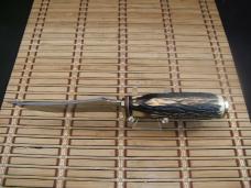 SCHRADE 498 49'ER "BENCH MADE COLLECTION" GOLD RUSH CARBON STEEL FIXED BLADE HUNTING KNIFE & SHEATH