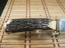SCHRADE 498 49'ER "BENCH MADE COLLECTION" GOLD RUSH CARBON STEEL FIXED BLADE HUNTING KNIFE & SHEATH