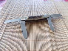 Custom Congress Stag knife by Larry Albritton Four Blade