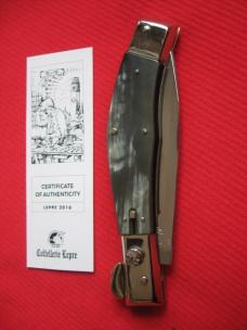 Quality Italian Unique Mechanism LEPRE Horn Knife Limited Edition 2016 MANIAGO ITALY w/Certificate Quality Italian Unique Mechanism LEPRE Horn Knife Limited Edition 2016 MANIAGO ITALY w/Certificate