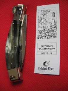 Quality Italian Unique Mechanism LEPRE Horn Knife Limited Edition 2016 MANIAGO ITALY w/Certificate Quality Italian Unique Mechanism LEPRE Horn Knife Limited Edition 2016 MANIAGO ITALY w/Certificate