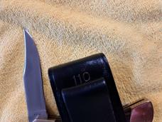 RARE Vintage Buck 110 Knife, 2 pin, 2 line, RIGHT HAND TANG STAMP