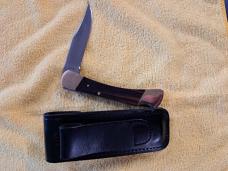 RARE Vintage Buck 110 Knife, 2 pin, 2 line, RIGHT HAND TANG STAMP