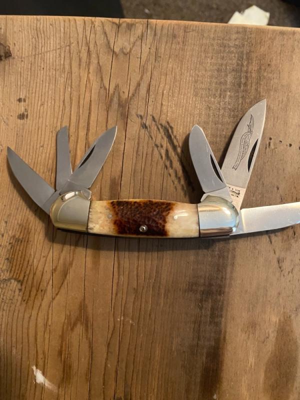 1986 Parker and son bone stag gunboat canoe