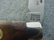 Vintage RARE Chicago Cut. Co., BTP16, Etched, Saber-Cut M.B., Tip-Serrated, Stockman's Pocket Knife Vintage RARE Chicago Cut. Co., BTP16, Etched, Saber-Cut M.B., Tip-Serrated, Stockman's Pocket Knife