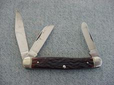 Vintage BOKER U.S.A. #8573, Etched, Bone Handles, Grooved Bolsters Stockman's Pattern Pocket Knife Vintage BOKER U.S.A. #8573, Etched, Bone Handles, Grooved Bolsters Stockman's Pattern Pocket Knife