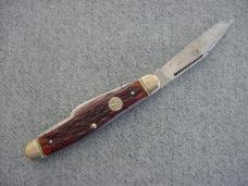 Vintage BOKER U.S.A. #8573, Etched, Bone Handles, Grooved Bolsters Stockman's Pattern Pocket Knife Vintage BOKER U.S.A. #8573, Etched, Bone Handles, Grooved Bolsters Stockman's Pattern Pocket Knife
