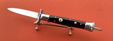 Rizzuto  8.5 inch Brass Button , jet black scales 