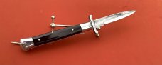 Rizzuto  8.5 inch Brass Button , jet black scales 