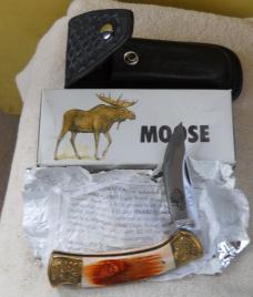 Vintage Parker IMAI K-115 Wildlife Series Moose with Bone Stag handles Japan Vintage Parker IMAI K-115 Wildlife Series Moose with Bone Stag handles Japan