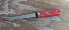 Case XX Fixed Blade 417-6 Used Red Handles 3 Rivets 1970's Utility 