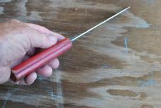 Case XX Fixed Blade 417-6 Used Red Handles 3 Rivets 1970's Utility 