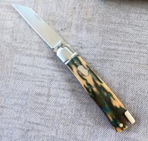 Bobby Toole Mammoth Ivory Native Taillock..New, CPM-154 ,4 " .coa and pouch..bark Mammoth..smooth 