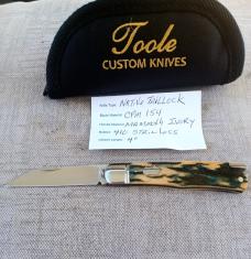 Bobby Toole Mammoth Ivory Native Taillock..New, CPM-154 ,4 " .coa and pouch..bark Mammoth..smooth Bobby Toole Mammoth Ivory Native Taillock..New, CPM-154 ,4 " .coa and pouch..bark Mammoth..smooth
