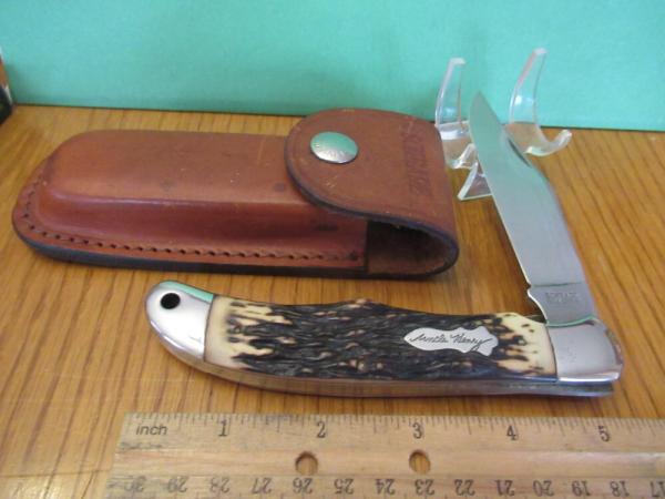 Schrade Uncle Henry Staglon Liner Lock Folding Hunter EDC 