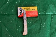 Little Mustang smooth bone handles (Parker Cut) 1980's Wildlife Series