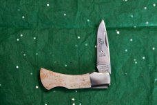 Little Mustang smooth bone handles (Parker Cut) 1980's Wildlife Series
