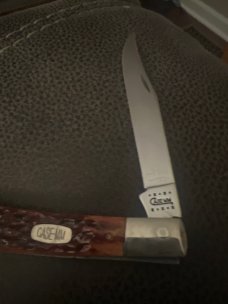 Rare 2000 Case MM 6151 SS Linited  Edition #360 of 500 Red Bone Banana Trapper With Single Bkade 