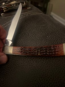 Rare 2000 Case MM 6151 SS Linited  Edition #360 of 500 Red Bone Banana Trapper With Single Bkade 