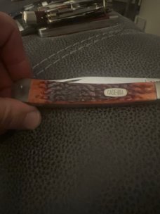 Rare 2000 Case MM 6151 SS Linited  Edition #360 of 500 Red Bone Banana Trapper With Single Bkade 