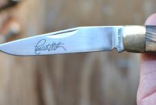 Camillus Charlton Heston Past President NRA Commemorative 3 1/2" Folder Mint Oak Handles  