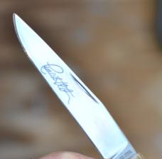 Camillus Charlton Heston Past President NRA Commemorative 3 1/2" Folder Mint Oak Handles  