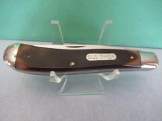 Schrade Rough Saw Cut Delrin USA Made Gunstock LinerLock Trapper Model 194OT