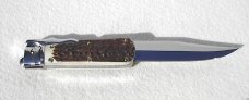 NOS FOX 12" ART. 648 ( PIG STICKER ) GENUINE STAG MANIAGO ITALY LEVER LOCK FOLDING HUNTING KNIFE 