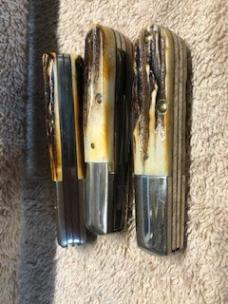 Case Knife XX USA 1982 8 Dot Stag Barlow (3) Knife Set-Matching Serial # 3045      23-K-01 AAPK-K-01
