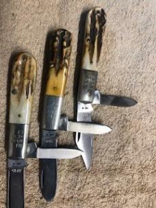 Case Knife XX USA 1982 8 Dot Stag Barlow (3) Knife Set-Matching Serial # 3045      23-K-01 AAPK-K-01