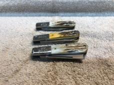Case Knife XX USA 1982 8 Dot Stag Barlow (3) Knife Set-Matching Serial # 3045      23-K-01 AAPK-K-01