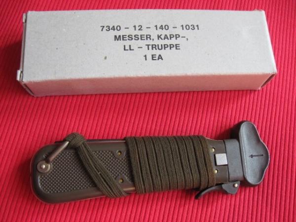 Vintage Large Size BUND German Luftwaffe PARATROOPER Gravity Knife - MINT IN BOX !