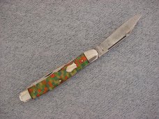 Extremely RARE Vintage ENDERES, Four Blade, Punch Blade, Checker-Board Handles Stockman Pocket Knife