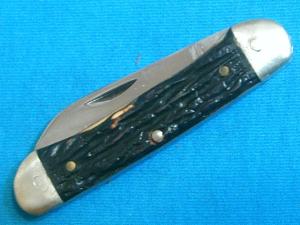 VINTAGE QUEEN 2 BLADE CANOE FOLDING POCKET JACK PEN KNIFE KNIVES OLD