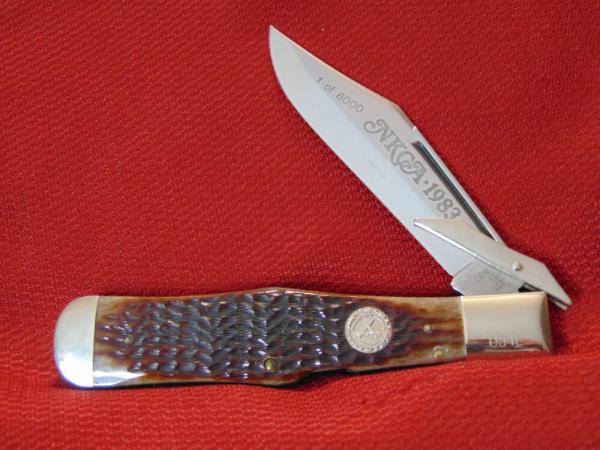 CASE XX 61050L SAB LARGE CHEETAH PATTERN FOLDING HUNTER NKCA 1983 #054L OF 6000 CASE XX 61050L SAB LARGE CHEETAH PATTERN FOLDING HUNTER NKCA 1983 #054L OF 6000