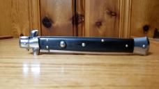 13 Inch Switchblade Knife with Belt Sheath. Fast opening, Locks up Solid. Not used or Re-sharpened.