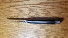 13 Inch Switchblade Knife with Belt Sheath. Fast opening, Locks up Solid. Not used or Re-sharpened.