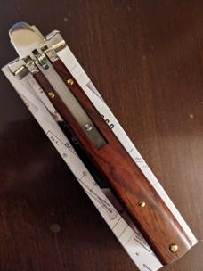 NIB 2019 AGA CAMPOLIN COCOBOLO WOOD DOMINUS 23CM-9" BAYONET AUTO NIB 2019 AGA CAMPOLIN COCOBOLO WOOD DOMINUS 23CM-9" BAYONET AUTO